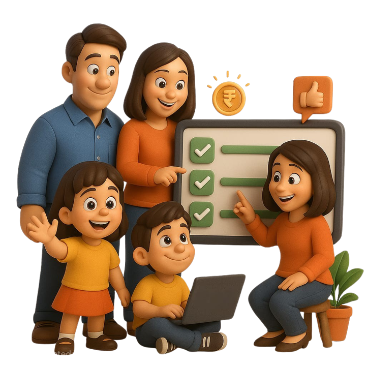 A family planning tasks and rewards together